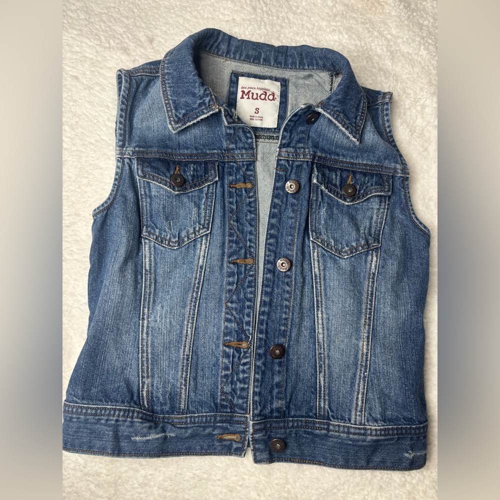 Mudd Classic Blue Jean Vest